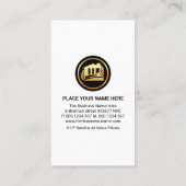 Handyman Brown Layersの金ゴールドタブ 名刺 (裏面)