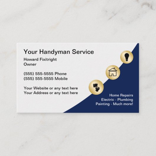 Handyman Business Card 名刺 (正面)