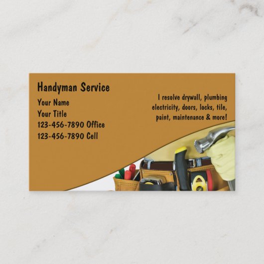 Handyman Business Card 名刺 (正面)