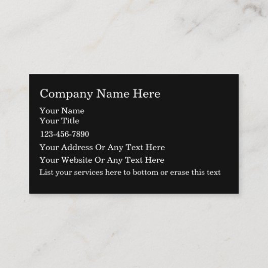 Handyman Business Card 名刺 (裏面)