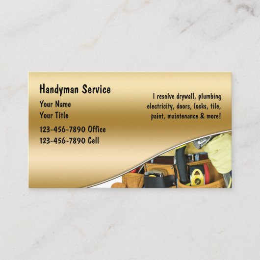 Handyman Business Card 名刺 (正面)