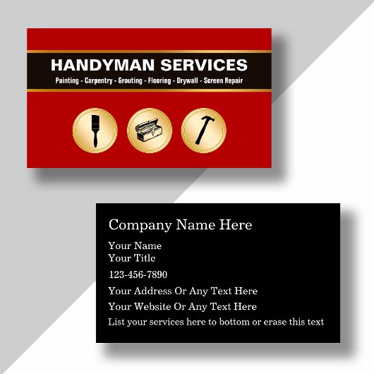Handyman Business Card 名刺