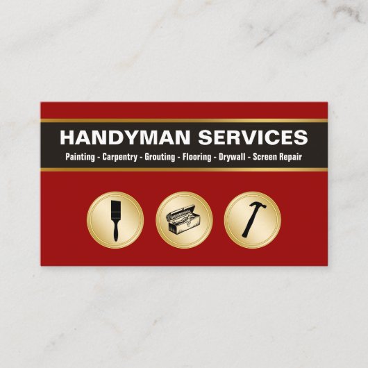 Handyman Business Card 名刺 (正面)