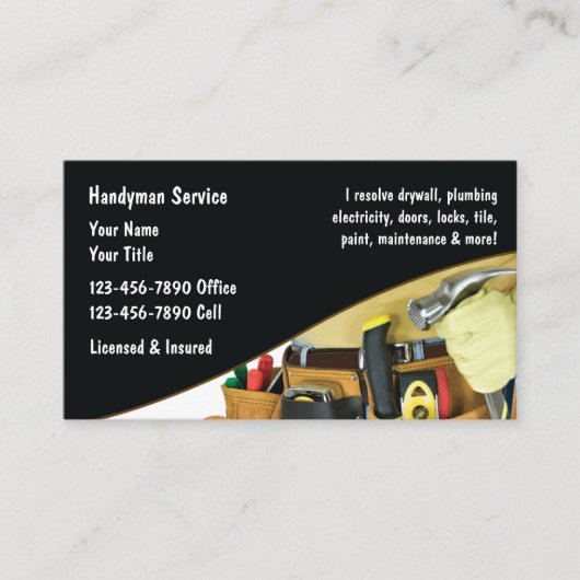 Handyman Business Card 名刺 (正面)