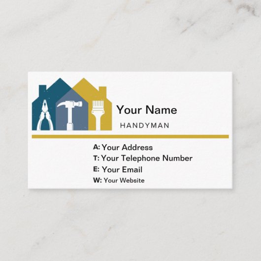 Handyman Business Card 名刺 (正面)