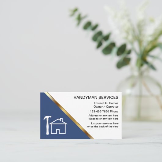 Handyman Business Card 名刺 (スタンド正面)