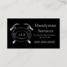 Handyman Business Card、Black