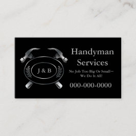 Handyman Business Card、Black 名刺