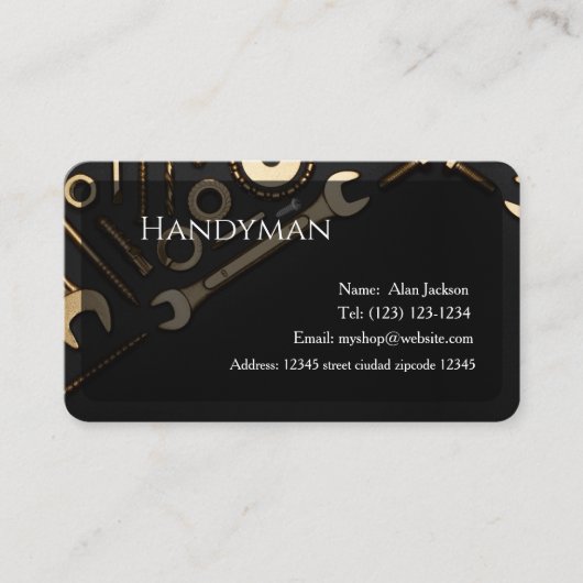Handyman Business Card editable 名刺 (正面)