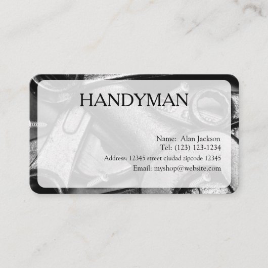 HANDYMAN Business card editable 名刺 (正面)
