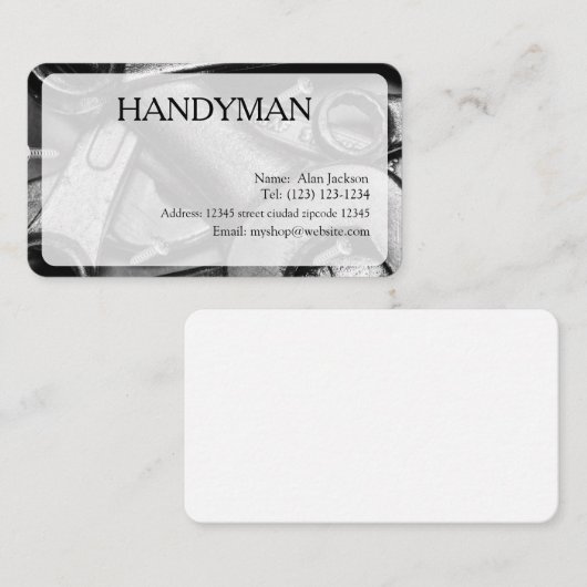 HANDYMAN Business card editable 名刺 (正面/裏面)