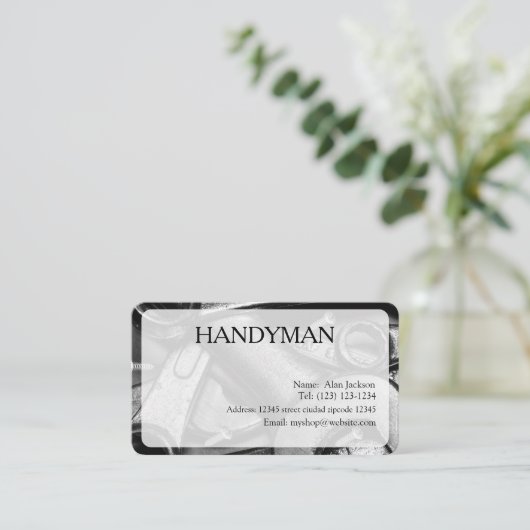 HANDYMAN Business card editable 名刺 (スタンド正面)