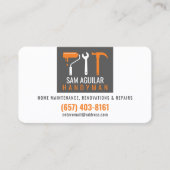 Handyman Business Card Modern Design 名刺 (正面)