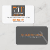 Handyman Business Card Modern Design 名刺 (正面/裏面)
