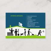 Handyman Business Card Template for Home Maintenan 名刺 (裏面)