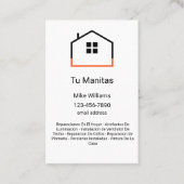 Handyman Business Cards スペインのLanguage 名刺 (正面)