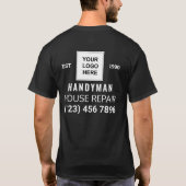 Handyman Business House修理会社サービス Tシャツ (裏面)
