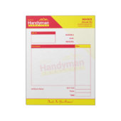 Handyman Business Invoice Pad - Home Business ノートパッド (回転)