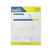 Handyman Business Invoice Pad - Home Business ノートパッド (回転)
