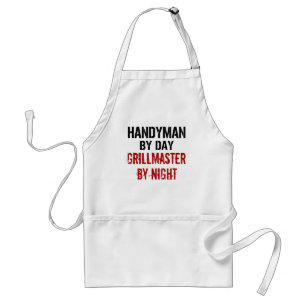 Handyman by Day Grillmaster by Night スタンダードエプロン