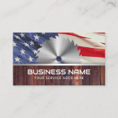 Handyman Carpenter Circular Saw Blade Patriotic 名刺 (正面)