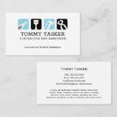 Handyman Carpenter Home repair Tools Logo 名刺 (正面/裏面)