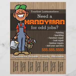 Handyman.Carpenter.Plumber Painter.Afro American チラシ