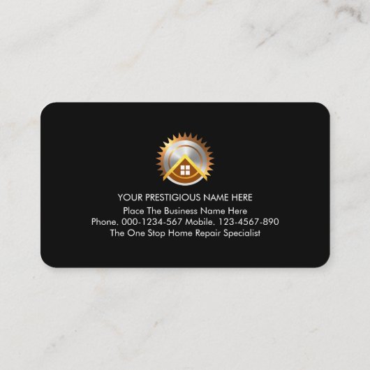 Handyman Construction Service Gold Rooftop 名刺 (裏面)