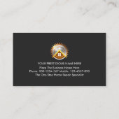 Handyman Construction Service Rooftop Frame 名刺 (裏面)