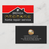 Handyman Construction Service Rooftop Frame 名刺 (正面/裏面)