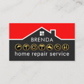 Handyman Construction Service Rooftop Frame 名刺 (正面)