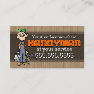 Handyman.FixそれMan.Home修理。カスタムな文字か色 名刺