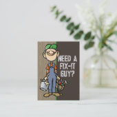 Handyman Fix-It Carpenterの求人検索の獲得 名刺 (スタンド正面)