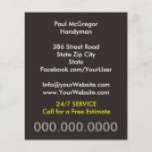 Handyman Flyer チラシ (裏面)