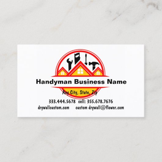 Handyman Handiman Repair Personメンテナンス 名刺 (正面)