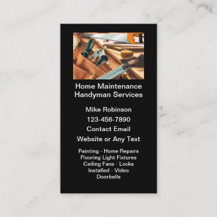 Handyman Home Maintenance Business Card 名刺
