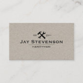 Handyman Home Repair Hammer and Wrench  Kraft  名刺 (正面)