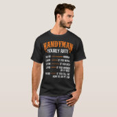 Handyman Hourly Rate – 修理作業員Handyman Main Tシャツ (正面フル)