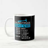 Handyman Hourly Rate Humor Carpenter Funny Handy M コーヒーマグカップ (左)