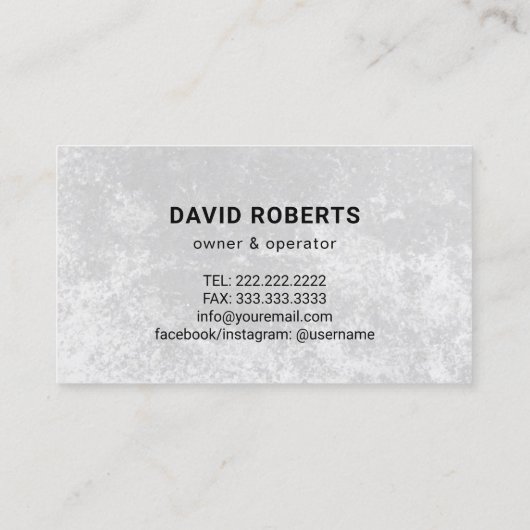 Handyman House Repair Service Black Hammer 名刺 (裏面)