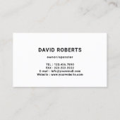 Handyman House Repair Service Plain Navy Blue 名刺 (裏面)