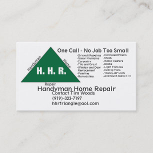 Handyman_logoの便利屋の家修理、1つの呼出し-… 名刺