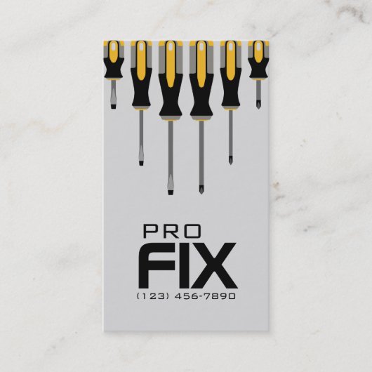 Handyman、Maintenance Business Card 名刺 (正面)