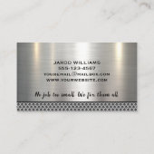 Handyman Maintenance Repair Service Metal Sleek 名刺 (裏面)