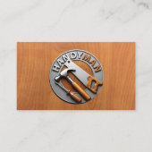 Handyman Maintenance Repair Service Wood QR Code 名刺 (正面)