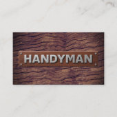 Handyman Maintenance Repair Service Wood QR Code 名刺 (正面)