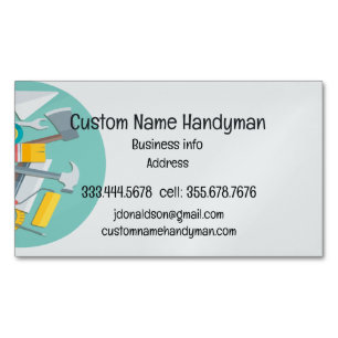 Handyman Mr. Fixitビジネスカカスタムード マグネット名刺