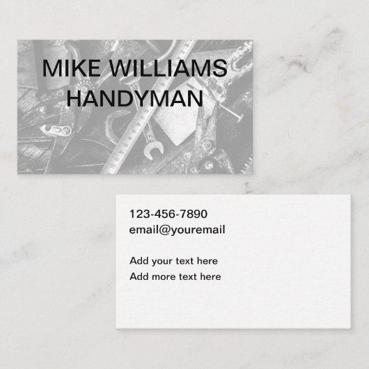 Handyman New Business Card 名刺 (正面/裏面)