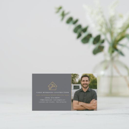 Handyman Photo Wood Grain Professional 名刺 (スタンド正面)