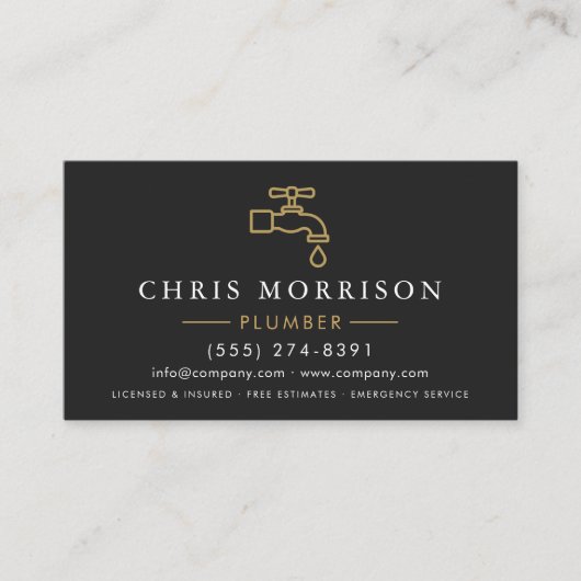 Handyman Plumbing Service Plumber 名刺 (正面)
